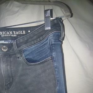 Black Front & Demin Back Skinny Jeans